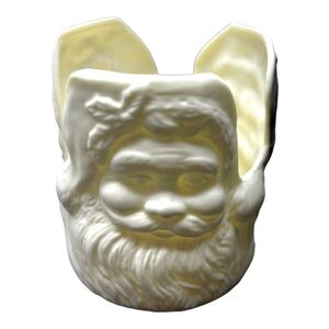 Ceramic Ron Gordon Santa Figurine Candle Holder Christmas Holiday Decor
